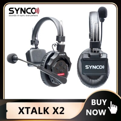 SYNCO Xtalk X2 Wireless Intercom System 2.4G Communication Headset With Battery