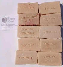 10 BARS RAW GOAT MILK SOAP PURE ESSENTIAL OILS HAPPY GOAT CREAMERY CHEAP BULK LO