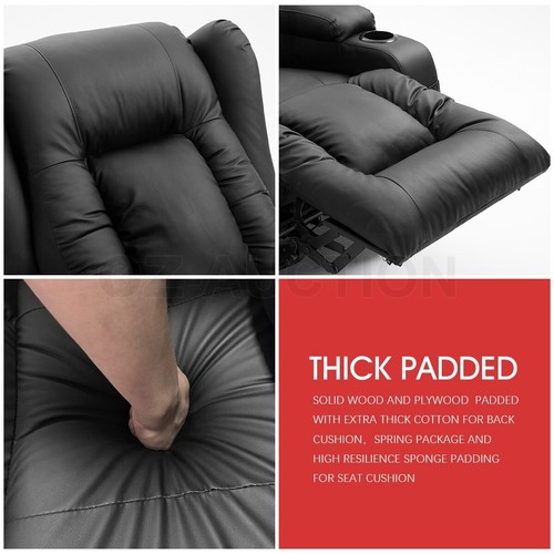 Recliner Chair Electric Massage Chair Armchair Heated Lounge Sofa Chair 8 Point - Picture 20 of 61