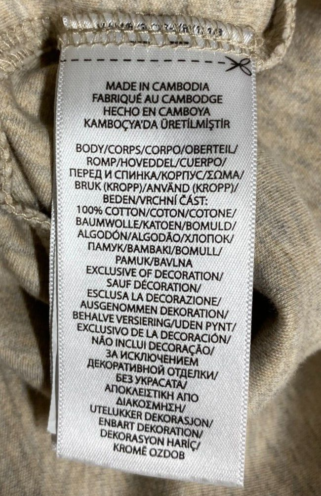 Polo Ralph Lauren camicia uomo taglia 2XB beige manica corta colletto polo carne pony