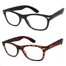 Retro Small Square Frame Man Woman Reading Glasses Clear Lens Silver Rivet RG24