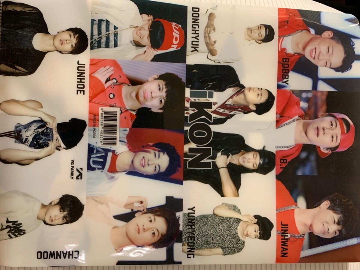 iKON Clear Photo Folder Bobby B.I. Jinhwan Yunhyeong DongHyuk