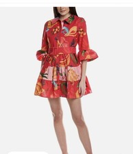 Farm Rio Mixed Fruits Ocean Mini Dress NWT Sz S