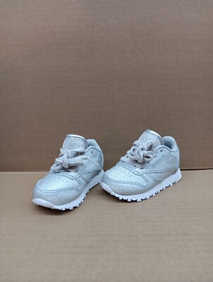 Reebok Classic Leather Synthetic Shoes Toddlers- Metalic Silver