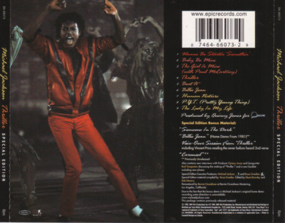 Thriller by Michael Jackson Special Edition CD Sealed | eBay
