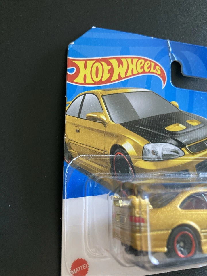 Hot Wheels Honda Civic Si Hw J-imports 2/10 2024 HTC41 Jdm Japan Car Gold - Immagine 2 di 4
