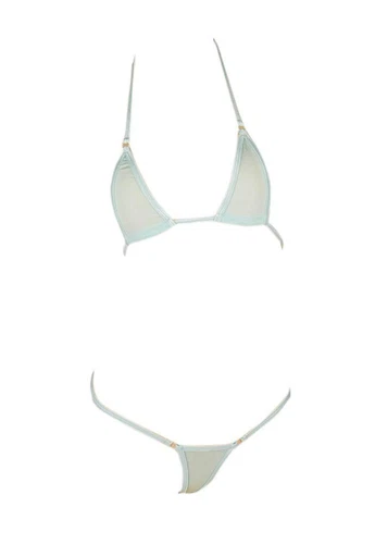 Women's Extreme Sexy Hot Silk Micro Bikinis Set, G-string Mini Thong Swimwear - Picture 19 of 35