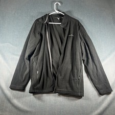 Eddie Bauer Men Jacket Black Full Zip Long Sleeve Pockets Size L Polyester Blend