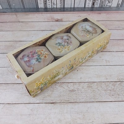 Pflaume Duftkerzen Set Fabrice De Villeneuve Neu Vintage 3er Set