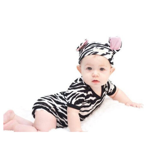 Zebra Print Baby Outfit 2 Piece by Noo Designs - Picture 1 of 3