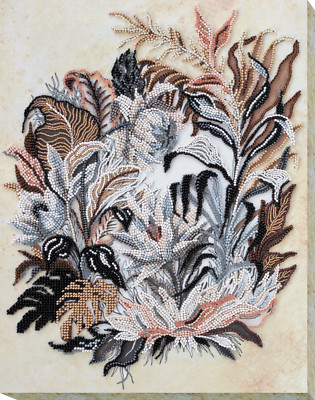 Bead Embroidery Kit ''Sepia drawing'' size 10.6''x13.4'' / 27.0x34.0 cm