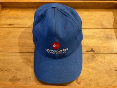 QUIKSILVER AUSTRALIA 2000 FLEXFIT HAT ( ADULT ) ROYAL BLUE EMBROIDERED 