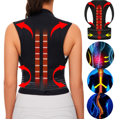 Posture Corrector Support Magnetic Back Shoulder Brace Belt Band For Men  Women