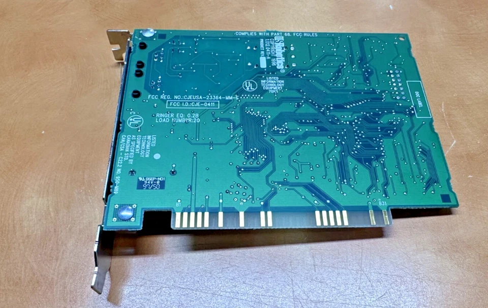 US Robotics Sportster 0460 56K ISA 8-Bit Modem Card 1.012.0335-C - Image 3 of 3