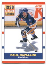 Paul Cavallini 1990-91 Score Canadian HOCKEY #349 St. Louis Blues