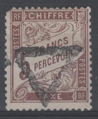 FRANCE STAMP TIMBRE TAXE N° 27 " TYPE DUVAL 5F MARRON " OBLITERE A VOIR N660 - Foto 1 di 2