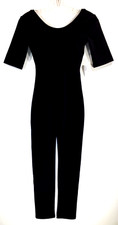 NWT J.CREW Size XS Black short-sleeve ankle-length bodysuit Style H4368