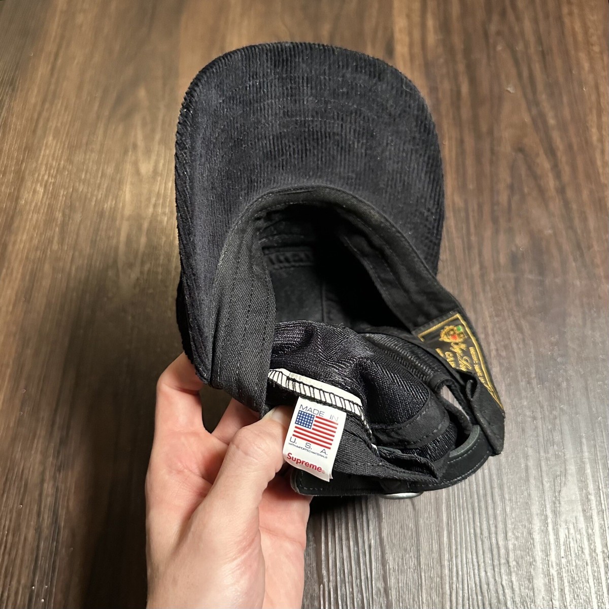 Loro Piana x Supreme Corduroy Wool Camp Hat Box Logo Black