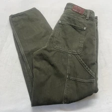 Abercrombie Fitch Double Knee Pants Mens 30x32 (31) Green Baggy Carpenter Y2K