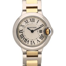 Cartier Ballon Bleu W2BB0010 28mm Ladies Steel & Gold Watch Box & Papers 2010
