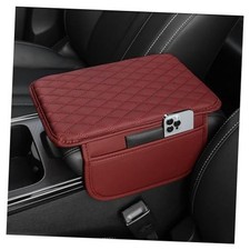 Stacool Upgraded Car Center Console Cover,Microfiber Leather Car Armrest Red