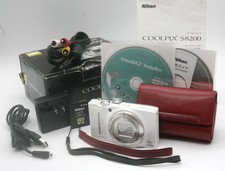  Mint  Nikon COOLPIX S8200 16.0MP 30x Digital Camera White From JAPAN 229