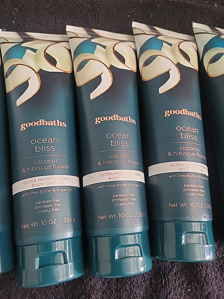 4 Goodbaths Ocean Bliss Coconut & Hibiscus Flower Body Scrub and 3 Body CREAM - Image 2 of 3