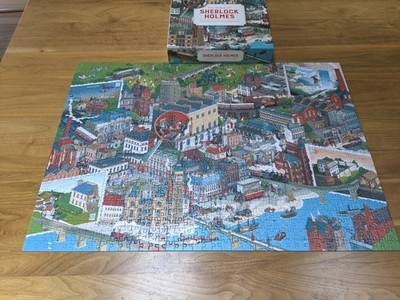 Laurence King The World of Sherlock Holmes 1000 Piece Puzzle Complete and Nice 