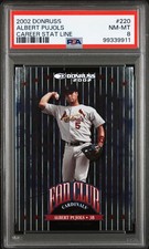 2002 Donruss Albert Pujols Career Stat Line /130 PSA 8 NM-MINT! 🔥 Pop 1!