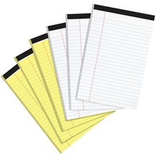 Utron 6 PCS Small Legal Pads 5x8 Yellow and White, Narrow Ruled Small Note Pa...