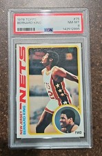 1978 Topps #75 BERNARD KING (RC) (HOF) PSA 8 NM/MT New Jersey NETS Rookie Card. rookie card picture