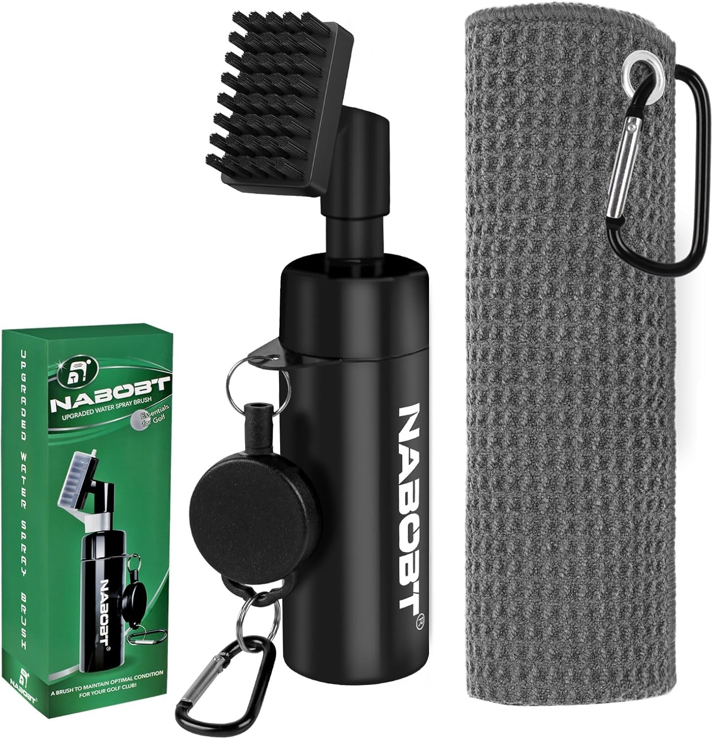 And Brush Set, Premium Golf Towel(16x16 Inch) & Club Brush Cleaner Wi
