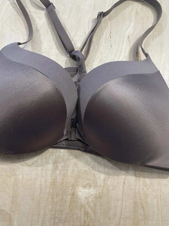 Victoria’s Secret Womens Push-up Racerback Front Closure Bra Sz 32A Brown - Image 2 of 4