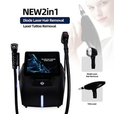 2IN1 808nm Diode Laser Hair Reduction Pico YAG Beauty Machine Salon Use