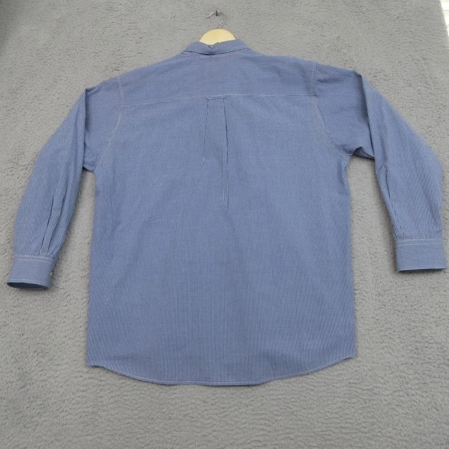 Indianapolis Colts Shirt Mens Large Blue Gingham NFL Football Button Up Antigua - Image 2 of 4