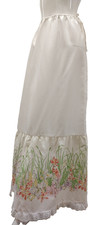 70s Peasant Girly Prairie Maxi Skirt White Glen Of Michigan Under Skirt Hippie