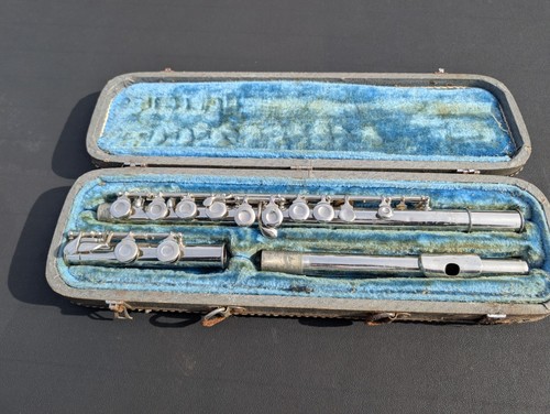 Vtg Conn Director 14-0 Flute Made In USA Parts Repair W/ Case 