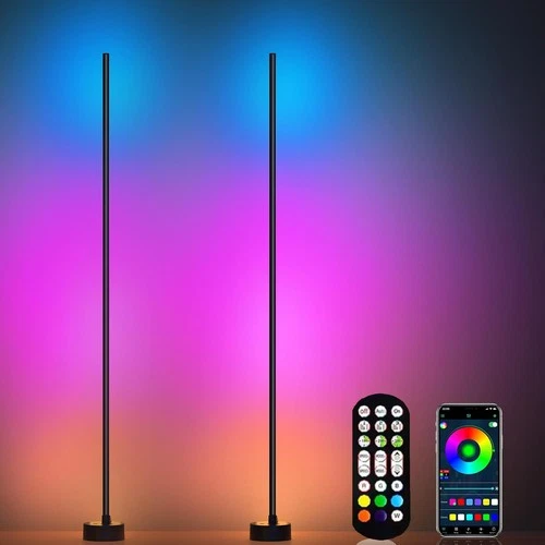 2-Pack Corner Floor Lamp,Lamps for Living Room with Smart App and Remote Control