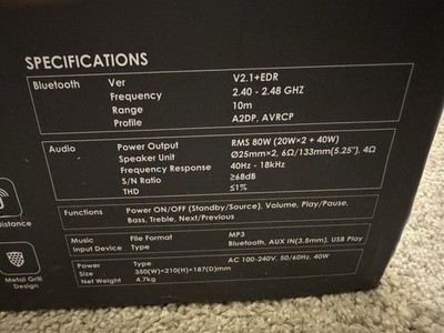Nakamichi Jukebox Retro 80 Watt Bluetooth Speaker New Open Box | eBay