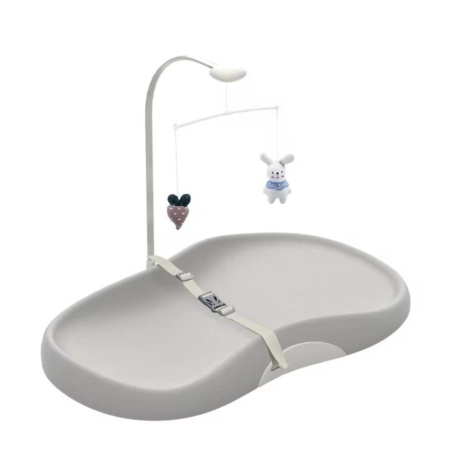 Baby changing mat, Waterproof, Safety harness and Rotating mobile toy