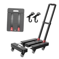 Folding Hand Truck, 500 LBS Heavy Duty Foldable Dolly Cart with Wheels,