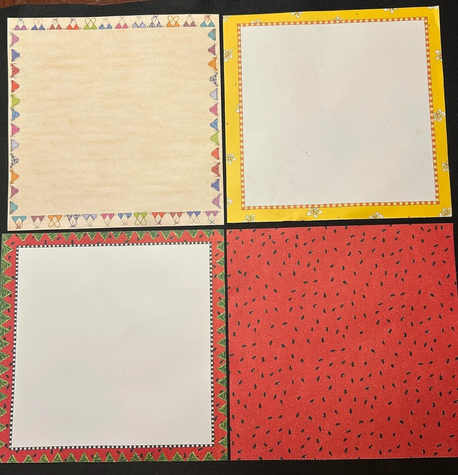 Lote de álbumes de recortes de verano pegatinas de papel playa piscina viaje vacaciones tema kit NUEVO Foto 3 de 4