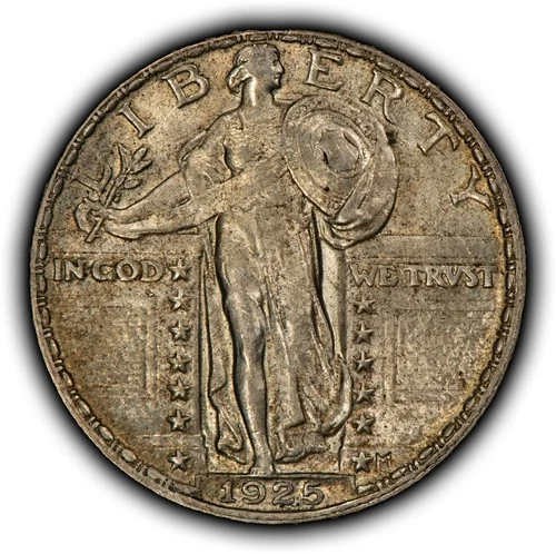 1925 25c Standing Liberty Silver Quarter - Original AU/UNC - SKU-B5556