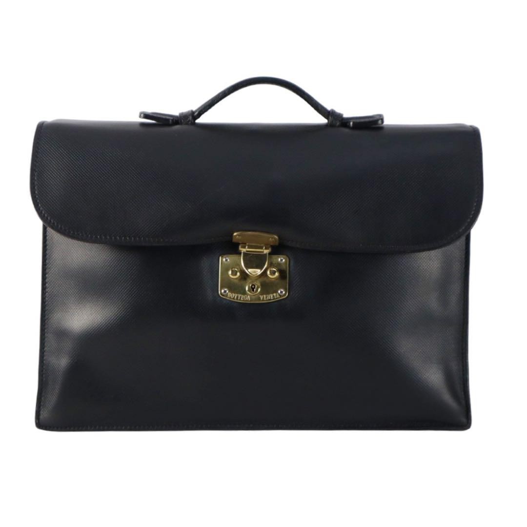 Bottega Veneta ブラックレザー ビジネスバッグ Bottega Veneta Business Bag Briefcase Leather Black From