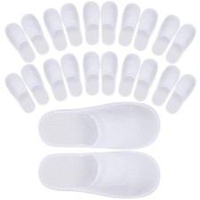 Disposable Slippers for Hotel Guests Women Men Closed Toe Slippers White