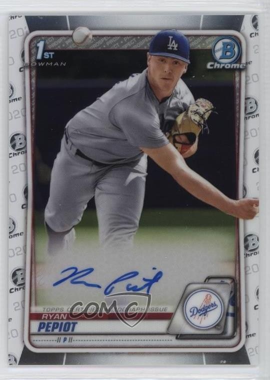 2020 Bowman Chrome Prospect Auto Ryan Pepiot #CPA-RPE Auto 8az