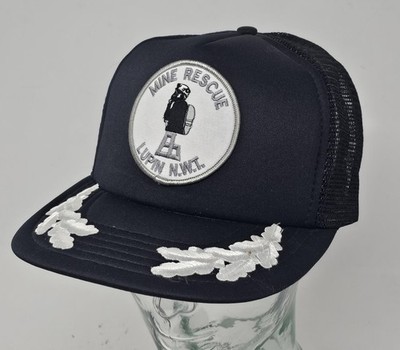 VINTAGE Mine Rescue Lupin Hat Cap Snap Back Mesh Trucker Patch 