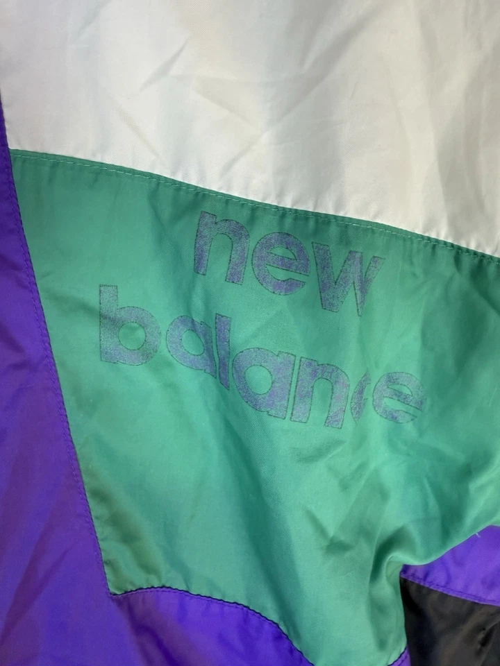 Chaqueta cortavientos New Balance vintage años 80 para correr cremallera completa para hombre M multicolor Foto 2 de 4