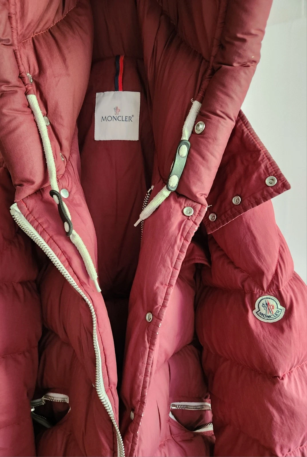 Moncler Lioran Down Jacket Puffer Coat 4 Genuine Maya Burgundy XL *SHIPS TODAY image 14
