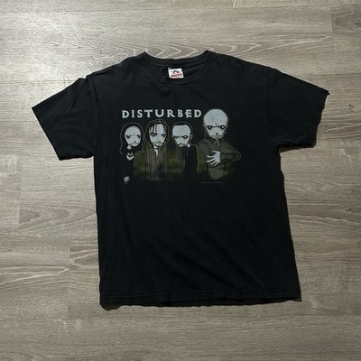 Vintage Y2K  2001 Disturbed Black Men's  T-Shirt Size L